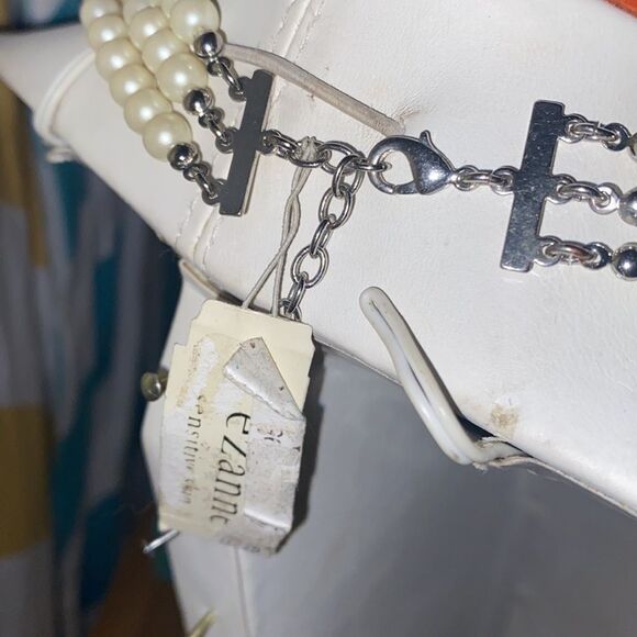 NWT Vintage 3 Strand Swarovski Crystals & Fresh Water Pearl Necklace - Picture 7 of 7